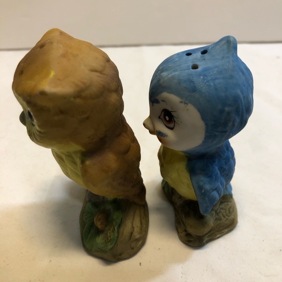 Vintage Owl and Blue Bird Salt and Pepper Shakers - Picture 5 of 10